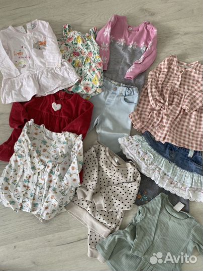 Вещи пакетом для девочки 74-80 см