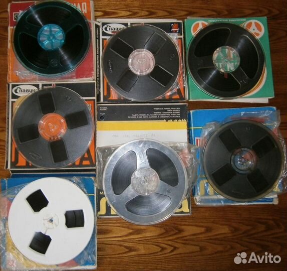 Катушки, бобины 525-550м с записями