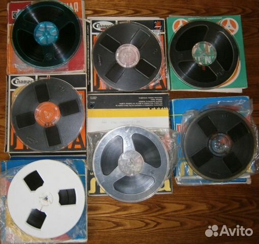 Катушки, бобины 525-550м с записями