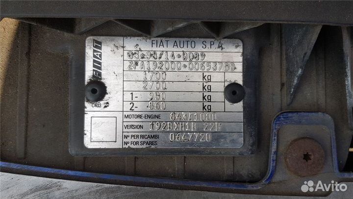 Разбор на запчасти Fiat Stilo