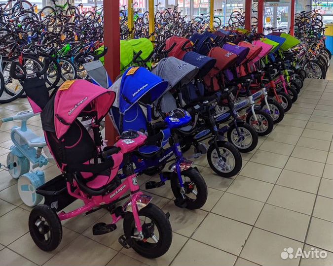 Велосипед Трехколесный с ручкой