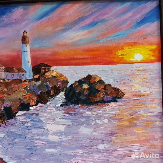 Картина маслом Маяк