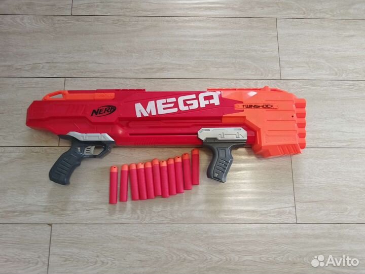 Бластер nerf mega twinshock