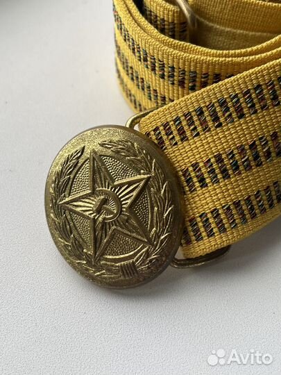 Ремень офицерский парадный желтый