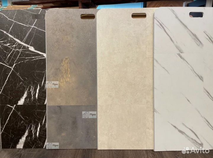 Кварцвиниловая плитка мрамор, бетон, камень