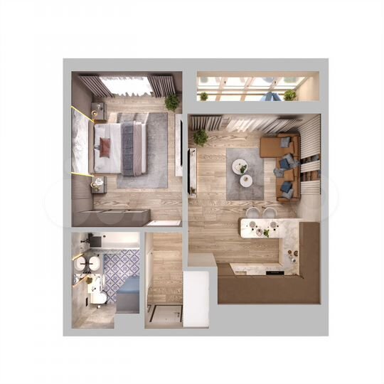 1-к. квартира, 41,1 м², 4/10 эт.