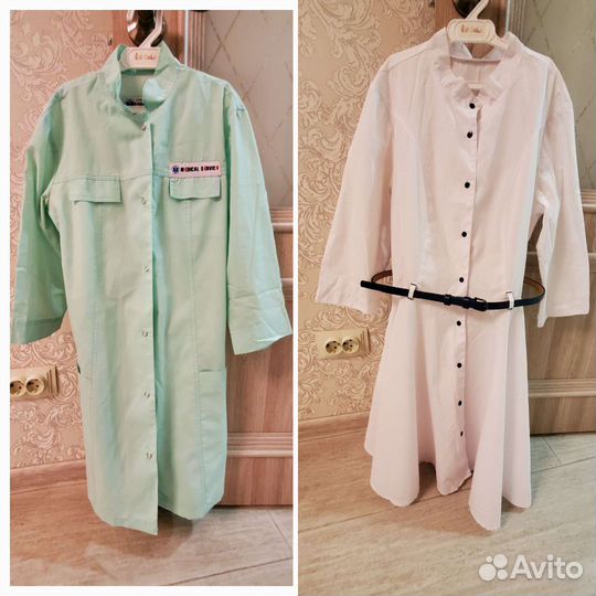 Медицинский халат Medical service и платье-халат