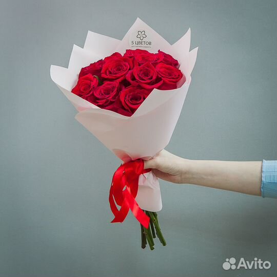 Букет из 11 красных роз, цветы доставка
