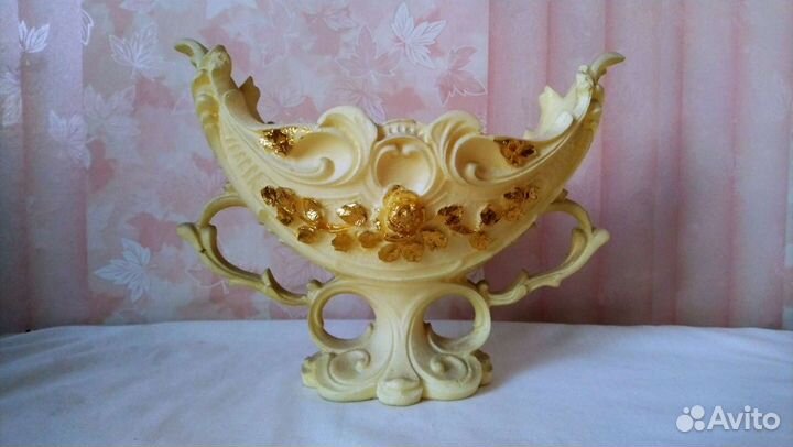 Фигурное кашпо Ваза для фруктов Ладья, 1960-е