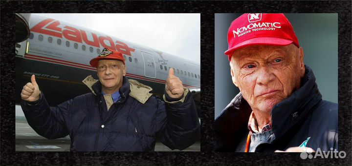 Ники Лауда автограф и фото на металле