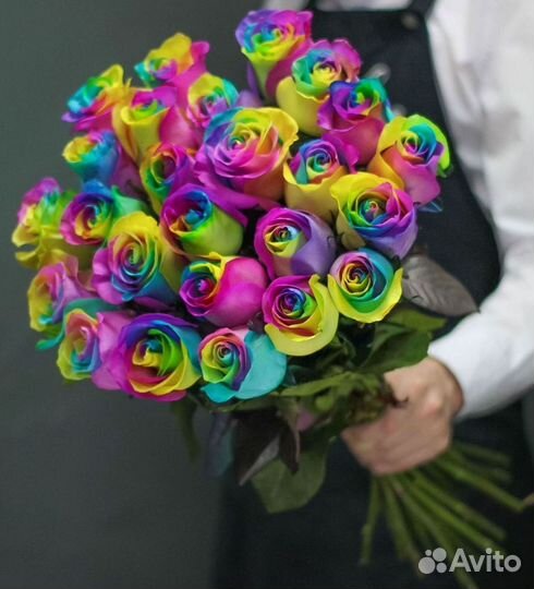 Радужные розы. Цветы Букеты с доставкой