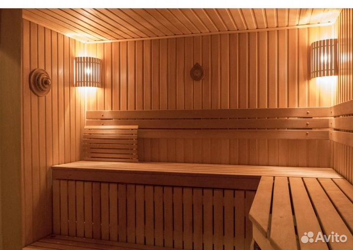 Баня на дровах с бассейном