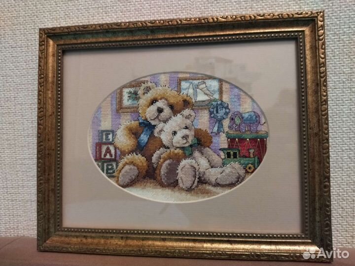 Картина вышитая крестом, ручная работа