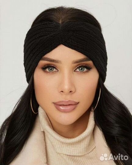 Повязка на голову вязаная