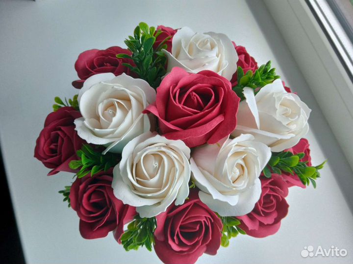 Букет из мыльных роз