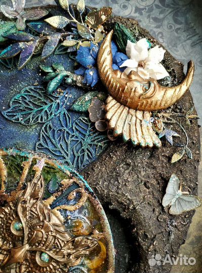 Холст в технике скрапбукинг