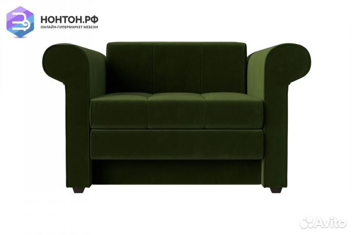 Кресло выкатное Берли микровельвет зеленый