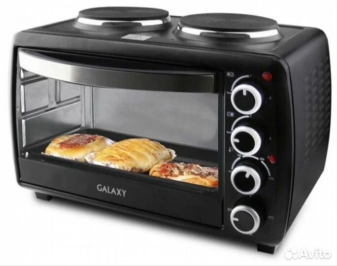 Новая минипечь 30л с встроенной электроплиткой