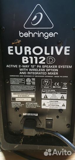 Колонка behringer Eurolive B112D