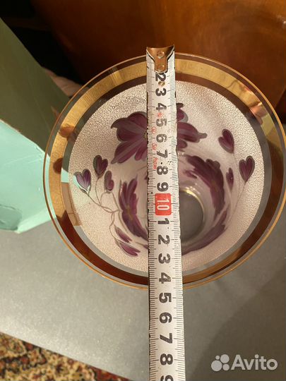 Ваза Богемия, стекло хрусталь