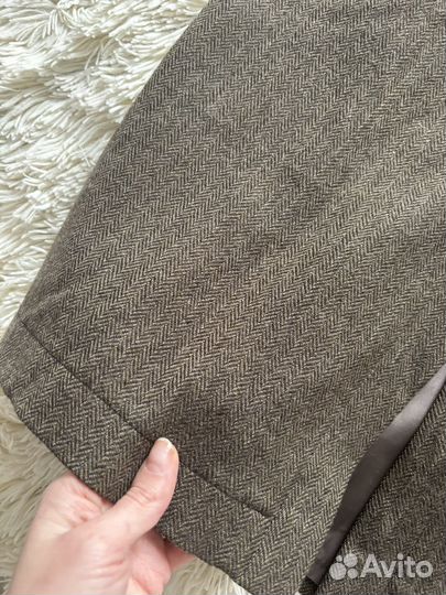 Шерстяная коричневая юбка daisyknit s