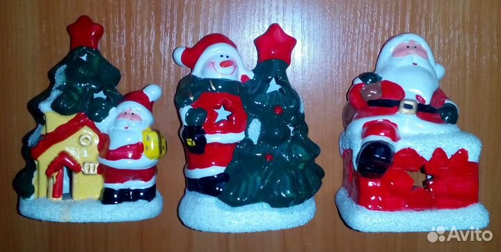 Подсвечник новогодний керамический