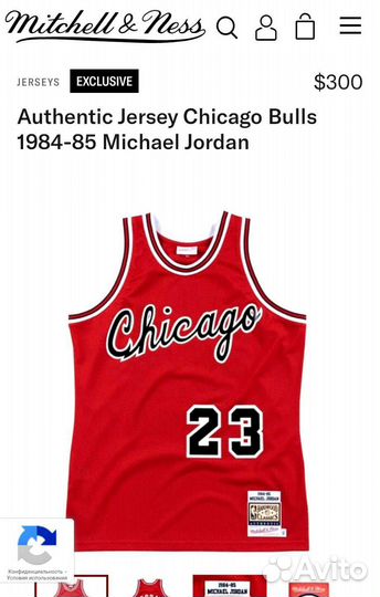 Баскетбольная джерси NBA Mitchell & Ness