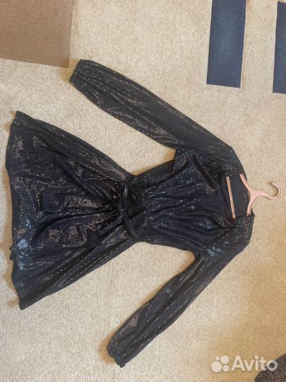 Чёрное мини коктейльное платье Lime размера S