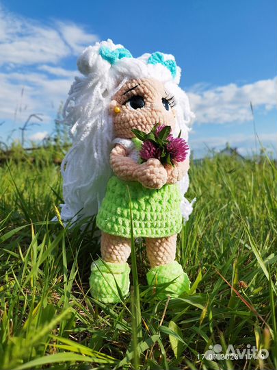 Вязаные игрушки кукла