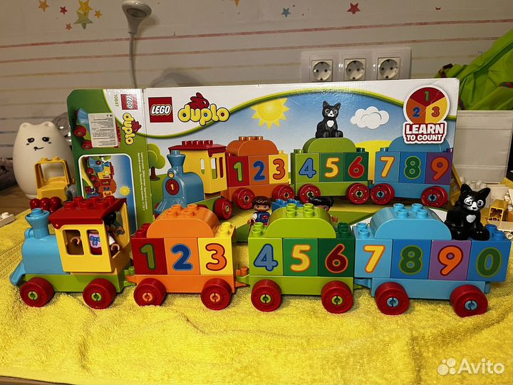 Lego duplo поезд с цифрами