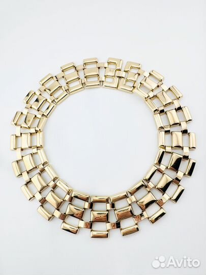 Винтажное колье США цвет золотой