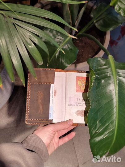 Обложка для паспорта из натуральной кожи