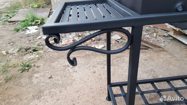 Мангал 4 мм кованый столик металлический