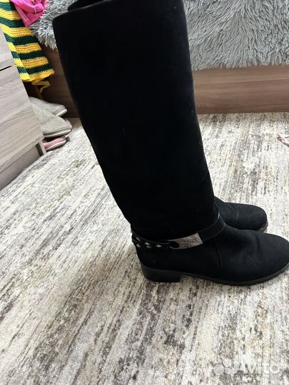Сапоги женские зимние замшевые