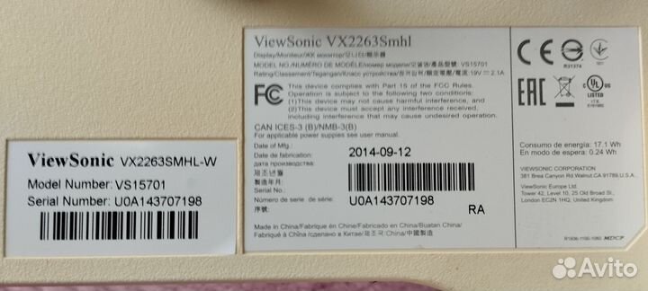 Монитор 22 ViewSonic