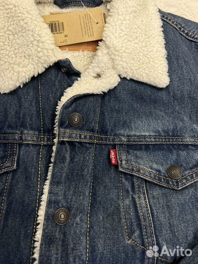 Джинсовая куртка Levis шерпа S M Оригинал