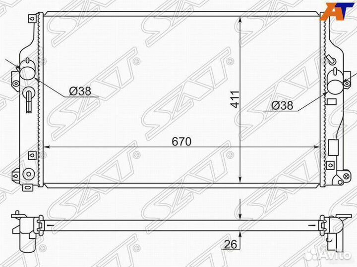 Радиатор Toyota Rav4 ACA40
