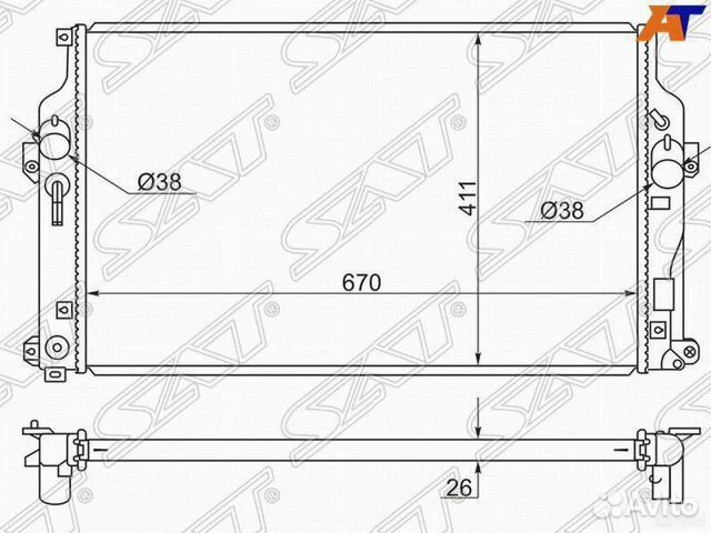 Радиатор Toyota Rav4 ACA40