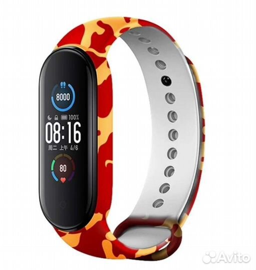 Новые силиконовые ремни mi band 5/6