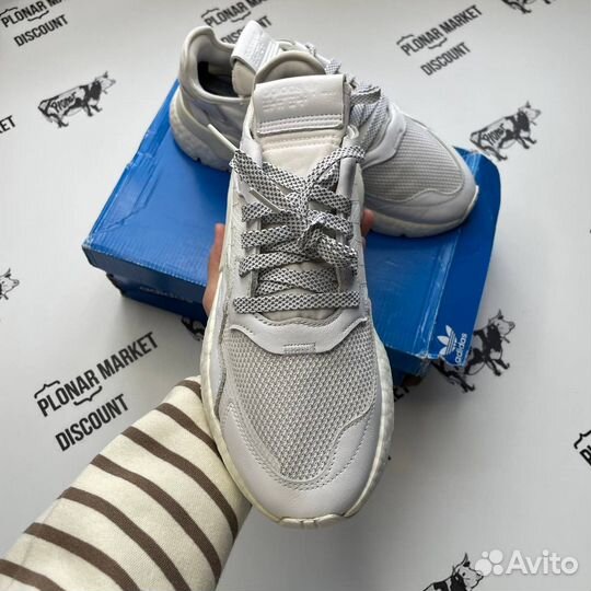 Оригинал 42 eu Adidas Nite Jogger Triple White