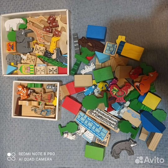 Деревянный конструктор Томик и кубики