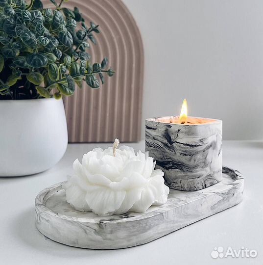 Ароматическая свеча candlelight в форме пиона