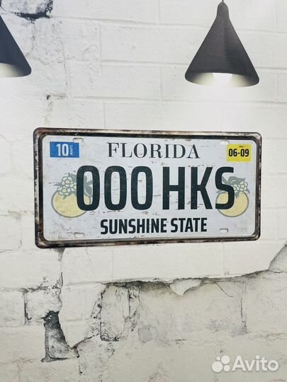 Сувенирный автономер 000 HKS Florida