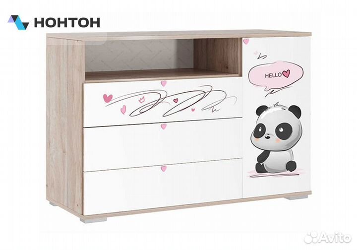 Комод Панда 26.01 дуб мария / белый
