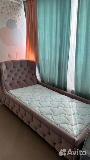 Детская кровать для девочки + матрас askona