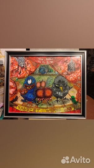 Картина акрилом на холсте