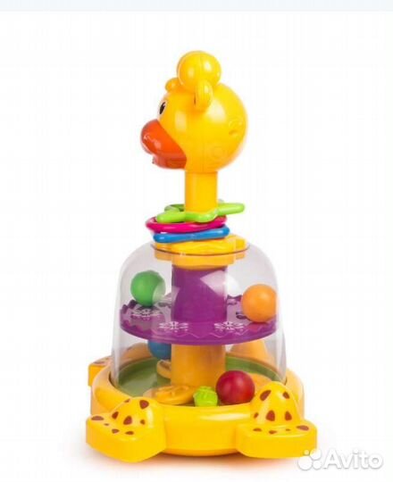 Развивающая игрушка BabyGo Жираф с вертушкой