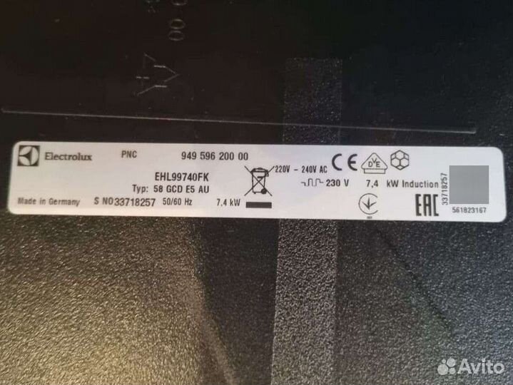 Варочная панель Electrolux EHL99740FK индукционная