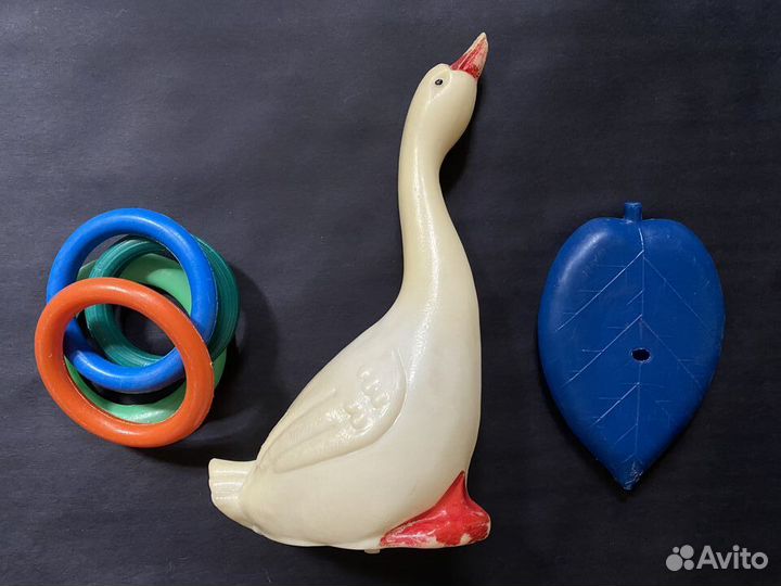 Игрушка гусь-кольцеброс винтаж, СССР