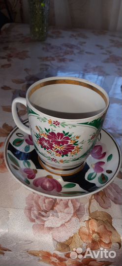 Чайная пара Вербилки Ваза лзхс Яновская винтажcсср